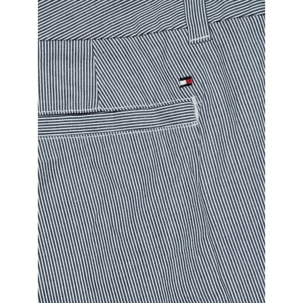Tommy Hilfiger Blue White Pinstripe Shorts Womens 6 Flat Front Preppy Nautical - Picture 5 of 12